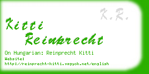 kitti reinprecht business card